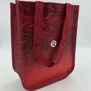 Lululemon Red Snap Closure Shopping Bag